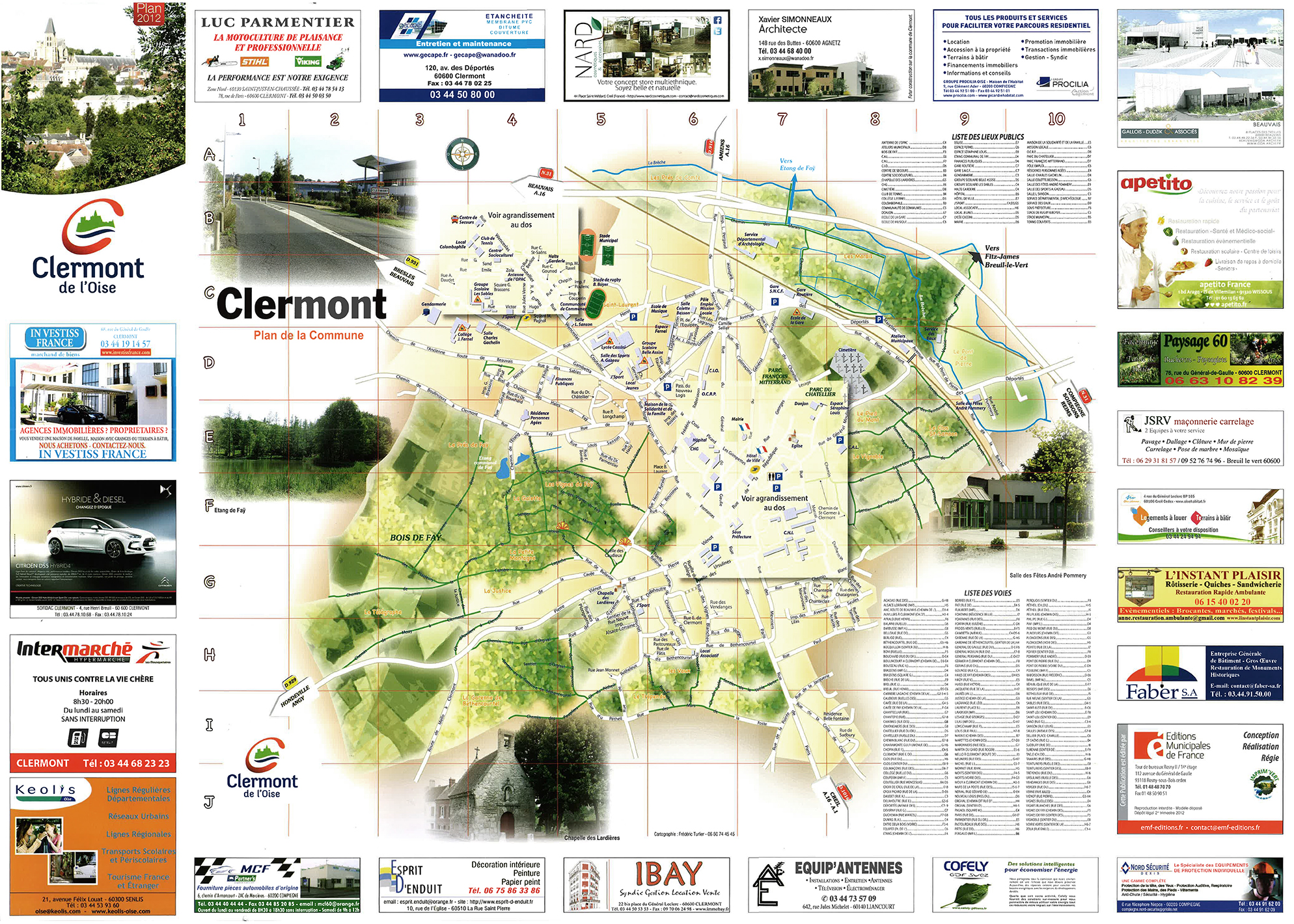 Plan de la ville de Clermont de l'Oise